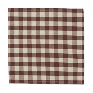 4 Servilletas de algodón Bothy Check bomullsservett 40x40 cm - Cinnamon-grey green - Ferm Living