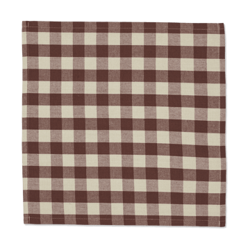 4 Servilletas de algodón Bothy Check bomullsservett 40x40 cm - Cinnamon-grey green - ferm LIVING