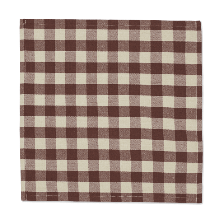 4 Servilletas de algodón Bothy Check bomullsservett 40x40 cm, Cinnamon-grey green Ferm Living