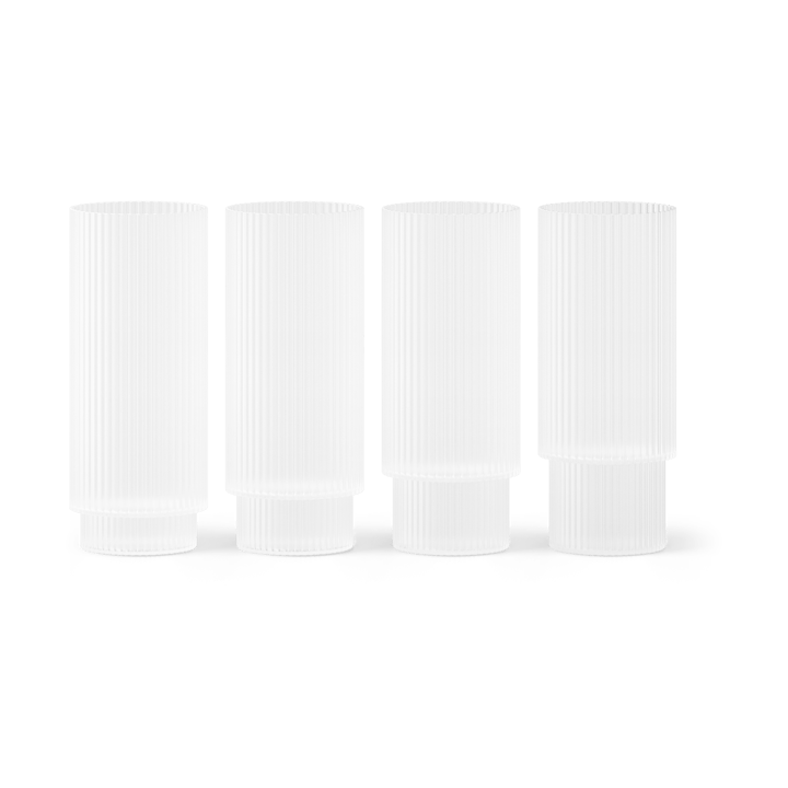 4 Vasos altos Ripple - Frosted - Ferm LIVING