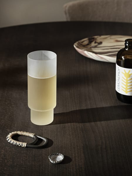 4 Vasos altos Ripple, Frosted Ferm Living