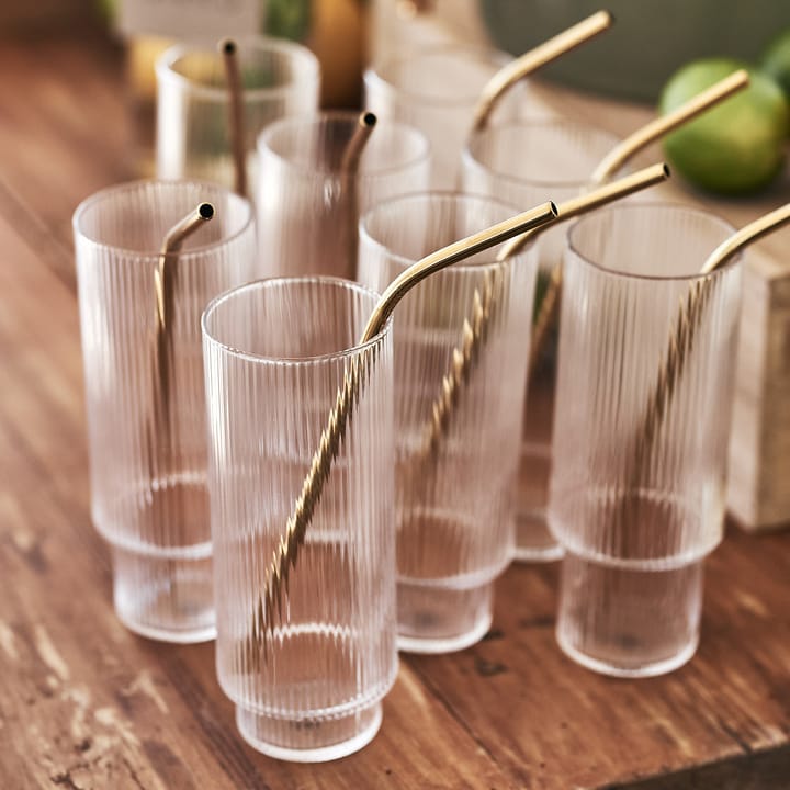 4 Vasos altos Ripple, transparente Ferm Living