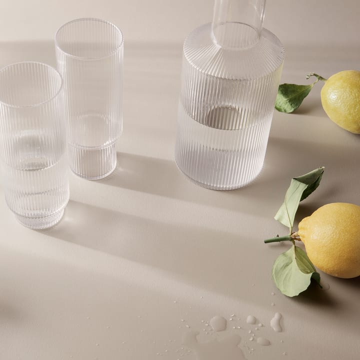 4 Vasos altos Ripple, transparente Ferm Living