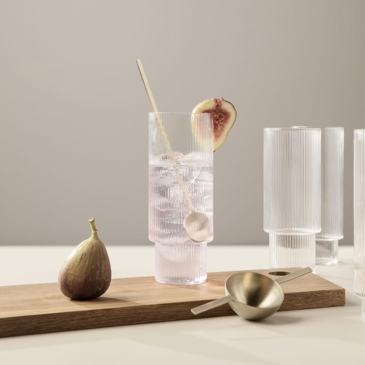 4 Vasos altos Ripple, transparente Ferm Living