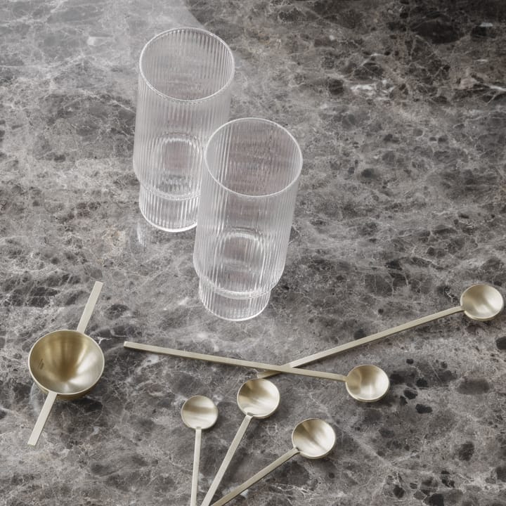 4 Vasos altos Ripple, transparente Ferm Living