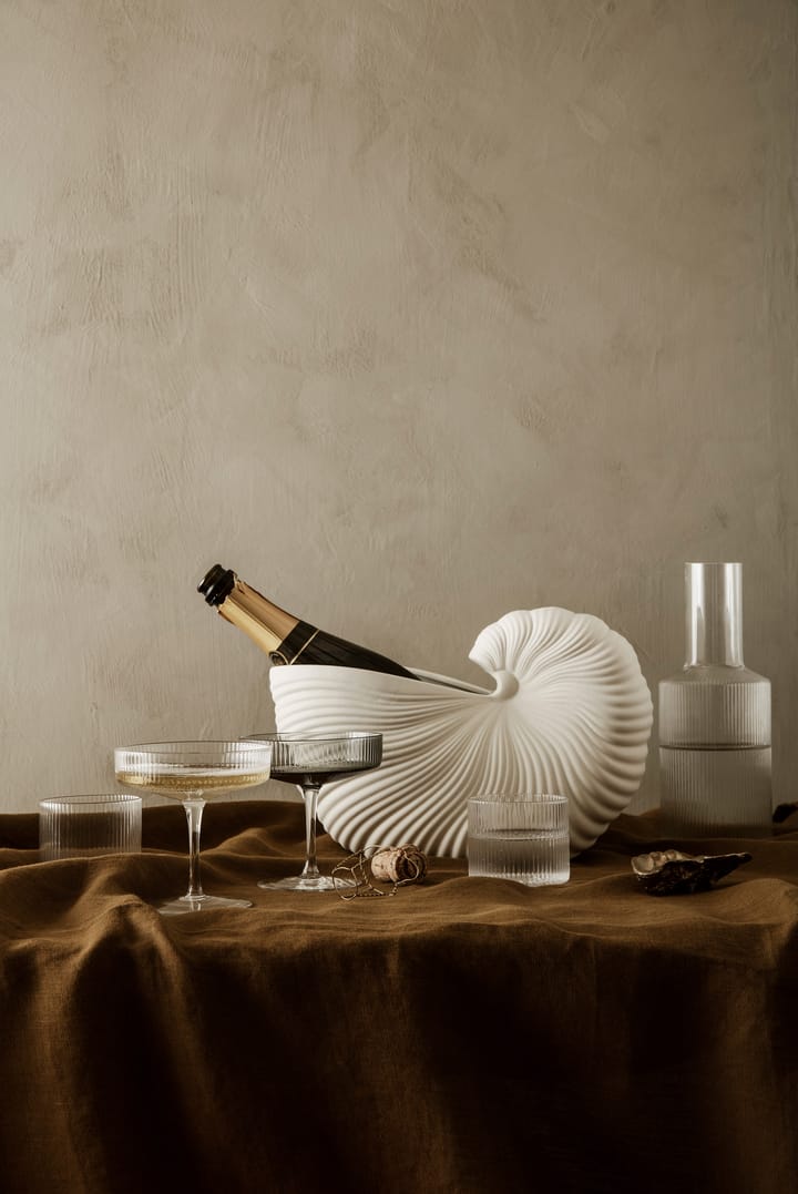 4 Vasos bajos Ripple, Clear Ferm Living