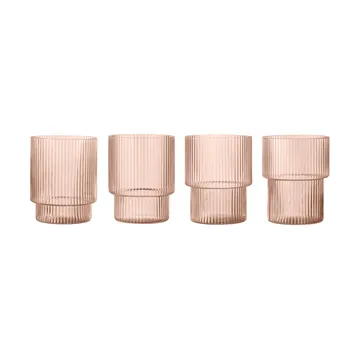 4 Vasos Ripple - Blush - Ferm Living