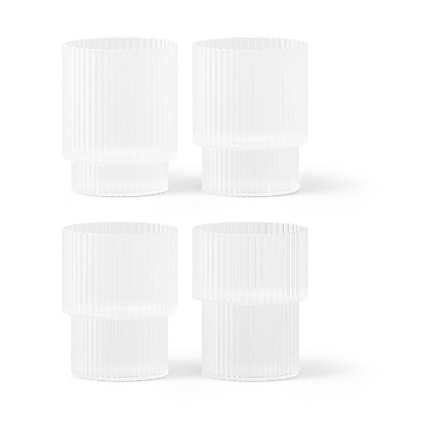 4 Vasos Ripple, Frosted Ferm Living