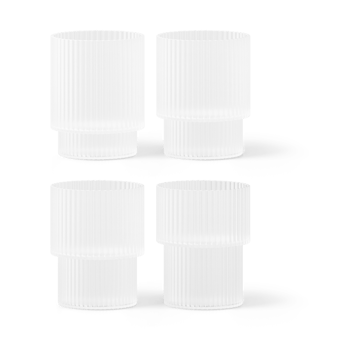 4 Vasos Ripple - Frosted - Ferm Living