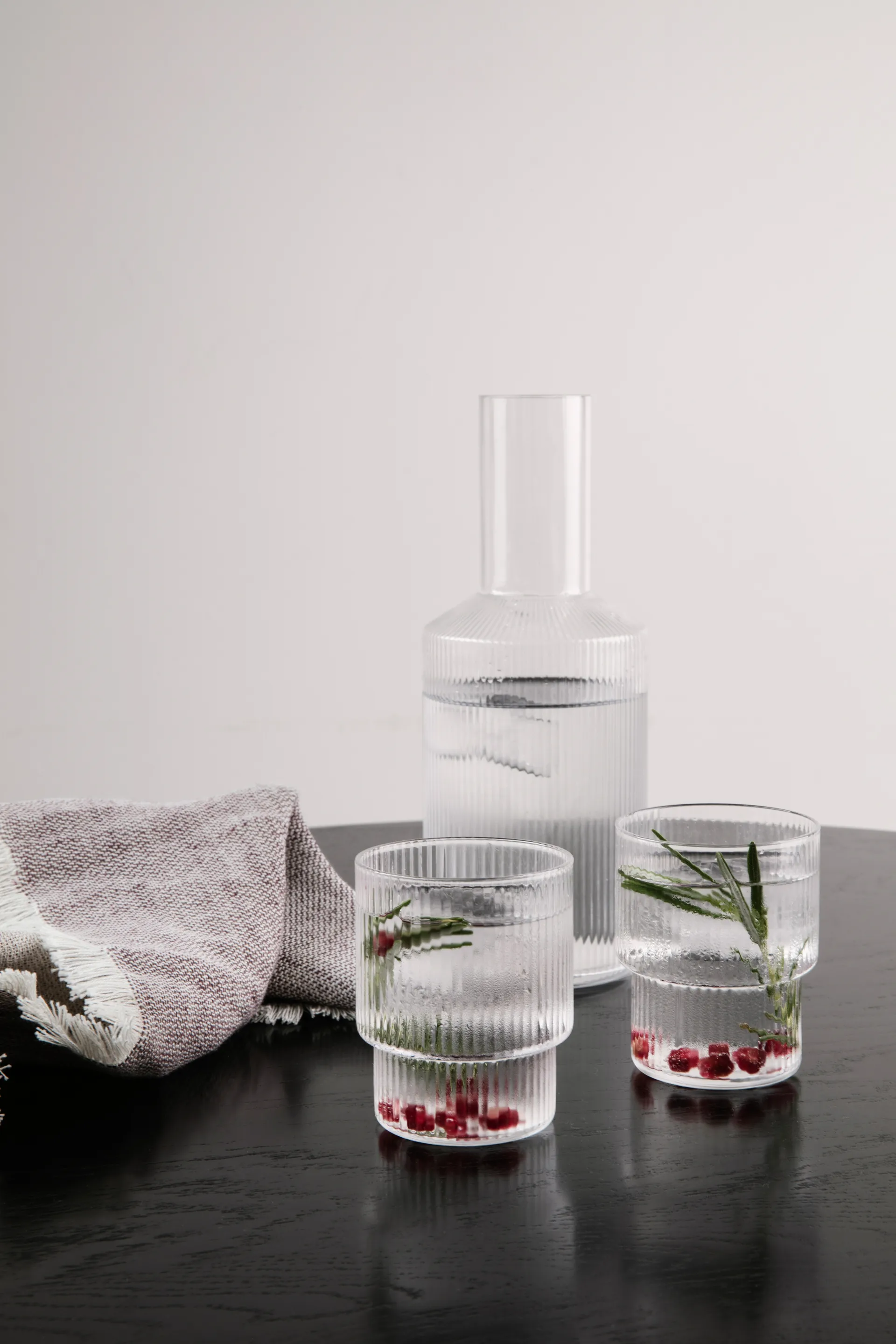 4 Vasos Ripple, transparente Ferm Living