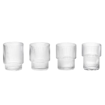 4 Vasos Ripple - transparente - Ferm Living