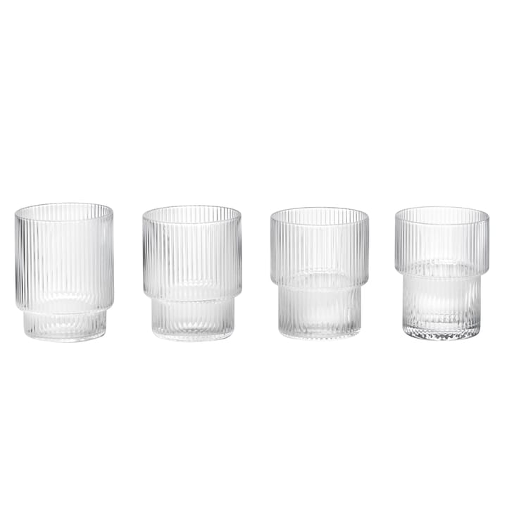 4 Vasos Ripple - transparente - Ferm LIVING