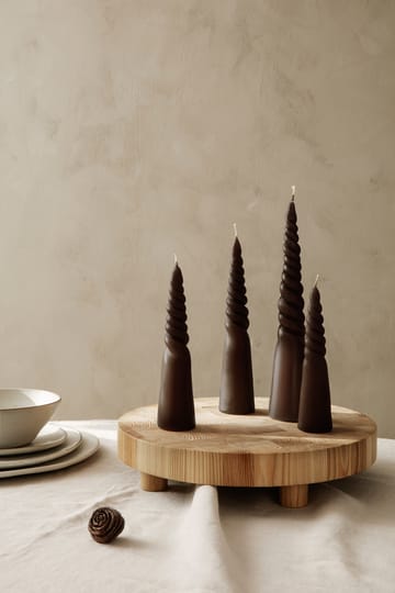 4 Velas Twisted candles - Brown - ferm LIVING