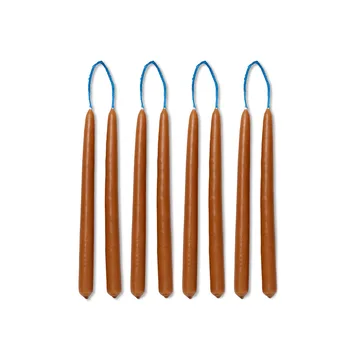 8 Velas hechas a mano Dipped candles 15 cm - Amber - Ferm Living