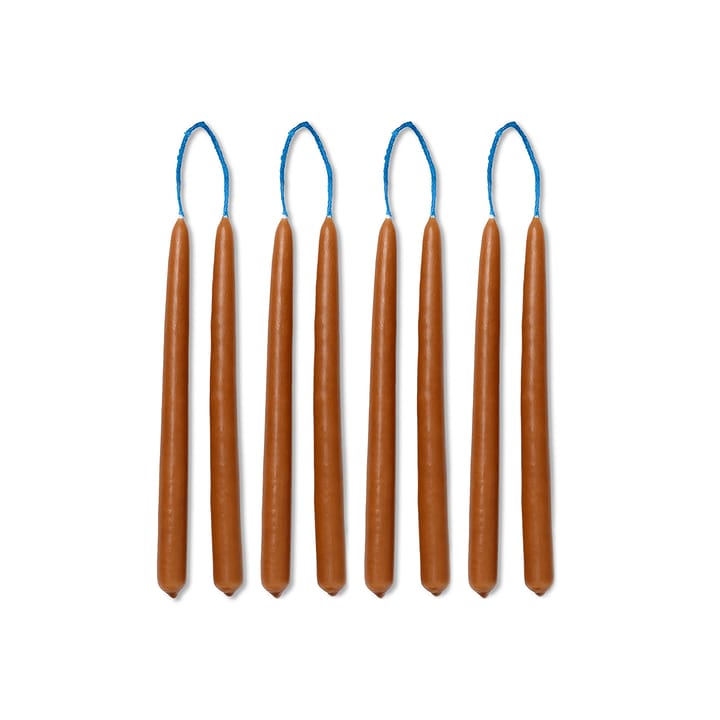 8 Velas hechas a mano Dipped candles 15 cm - Amber - Ferm LIVING