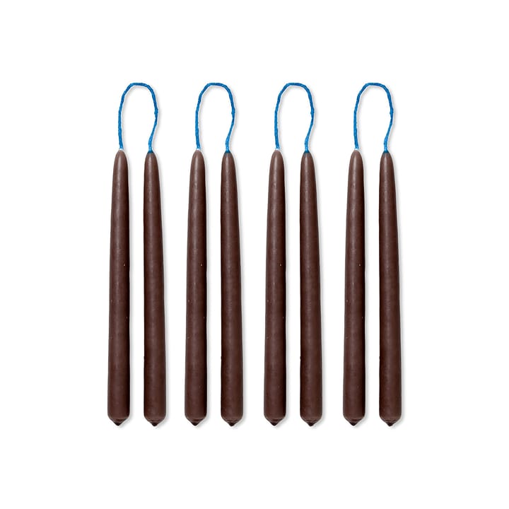 8 Velas hechas a mano Dipped candles 15 cm - Brown - Ferm LIVING