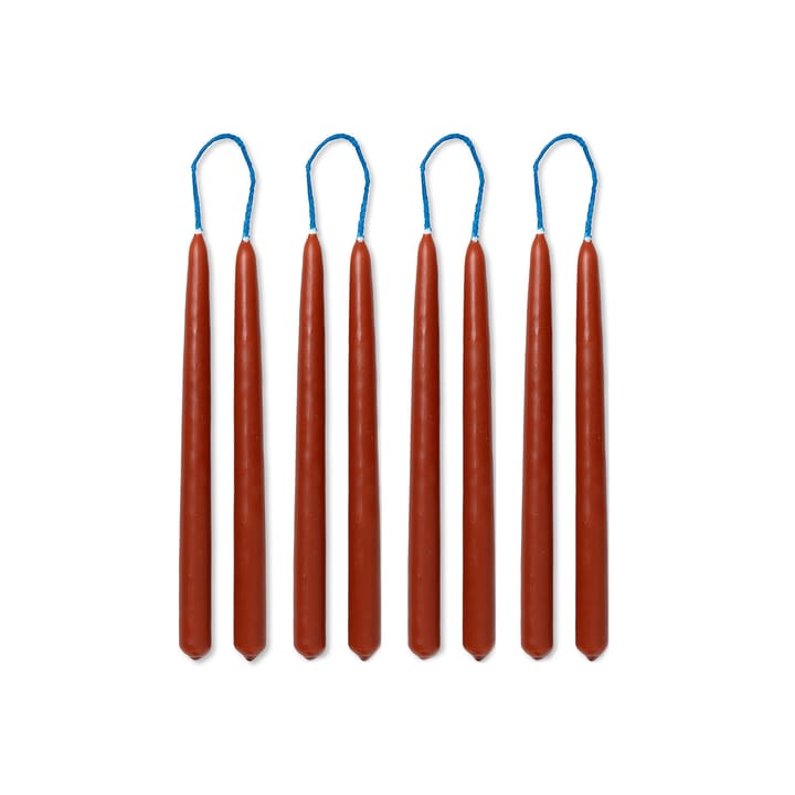 8 Velas hechas a mano Dipped candles 15 cm - Rust - Ferm LIVING