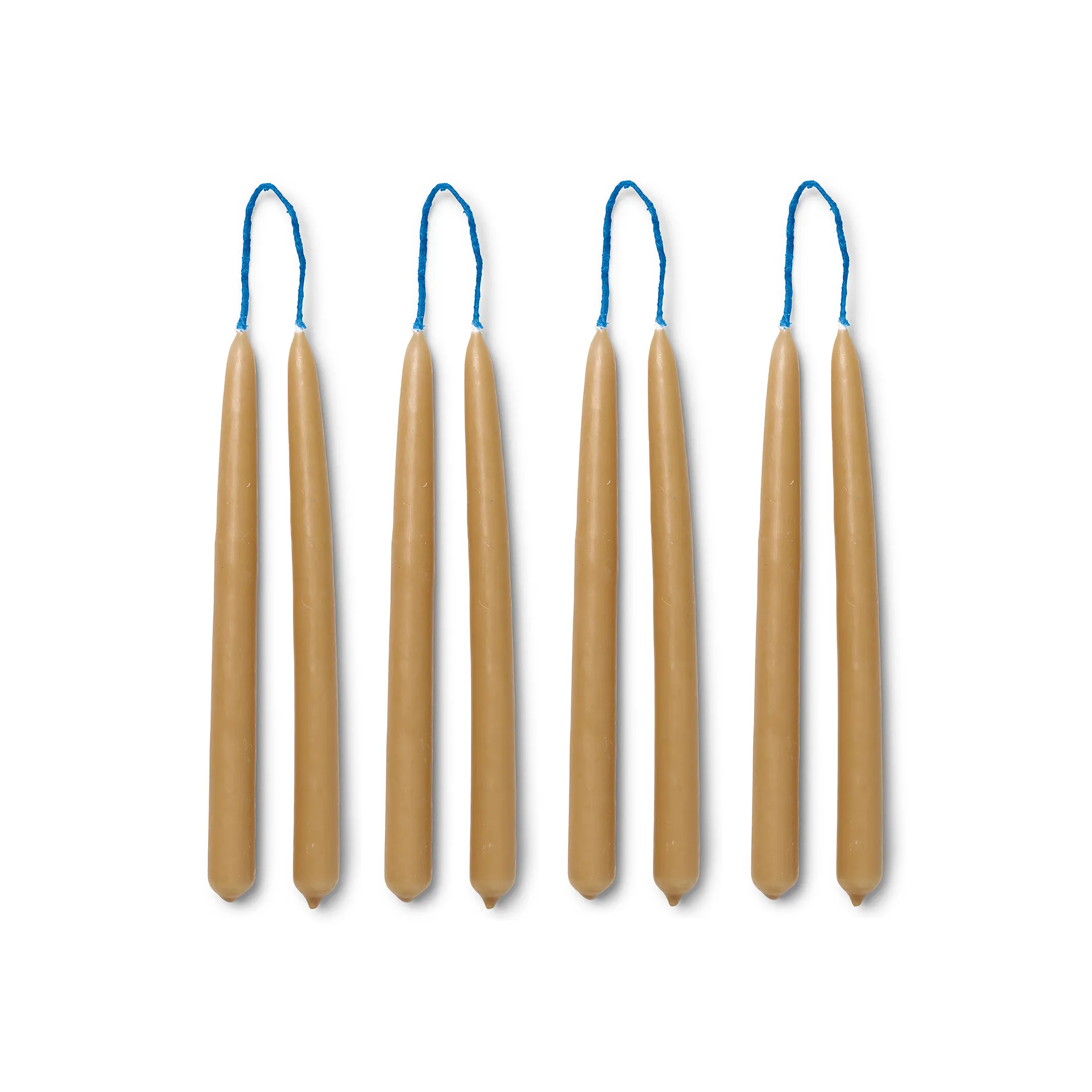 8 Velas hechas a mano Dipped candles 15 cm, Straw Ferm Living