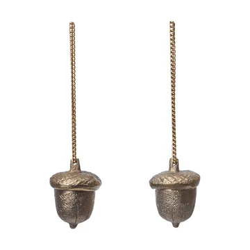 Adorno colgante Acorn, 2-pack - Latón - Ferm Living