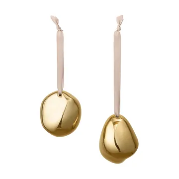 Adorno navideño Bellure 7 cm 2 piezas - Acabado latón - Ferm Living