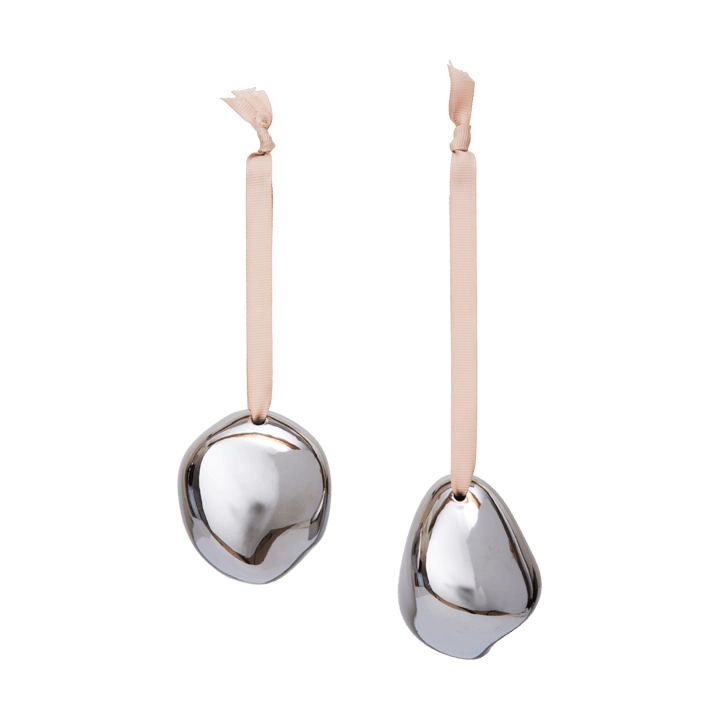 Adorno navideño Bellure 7 cm 2 piezas - Plata - Ferm Living