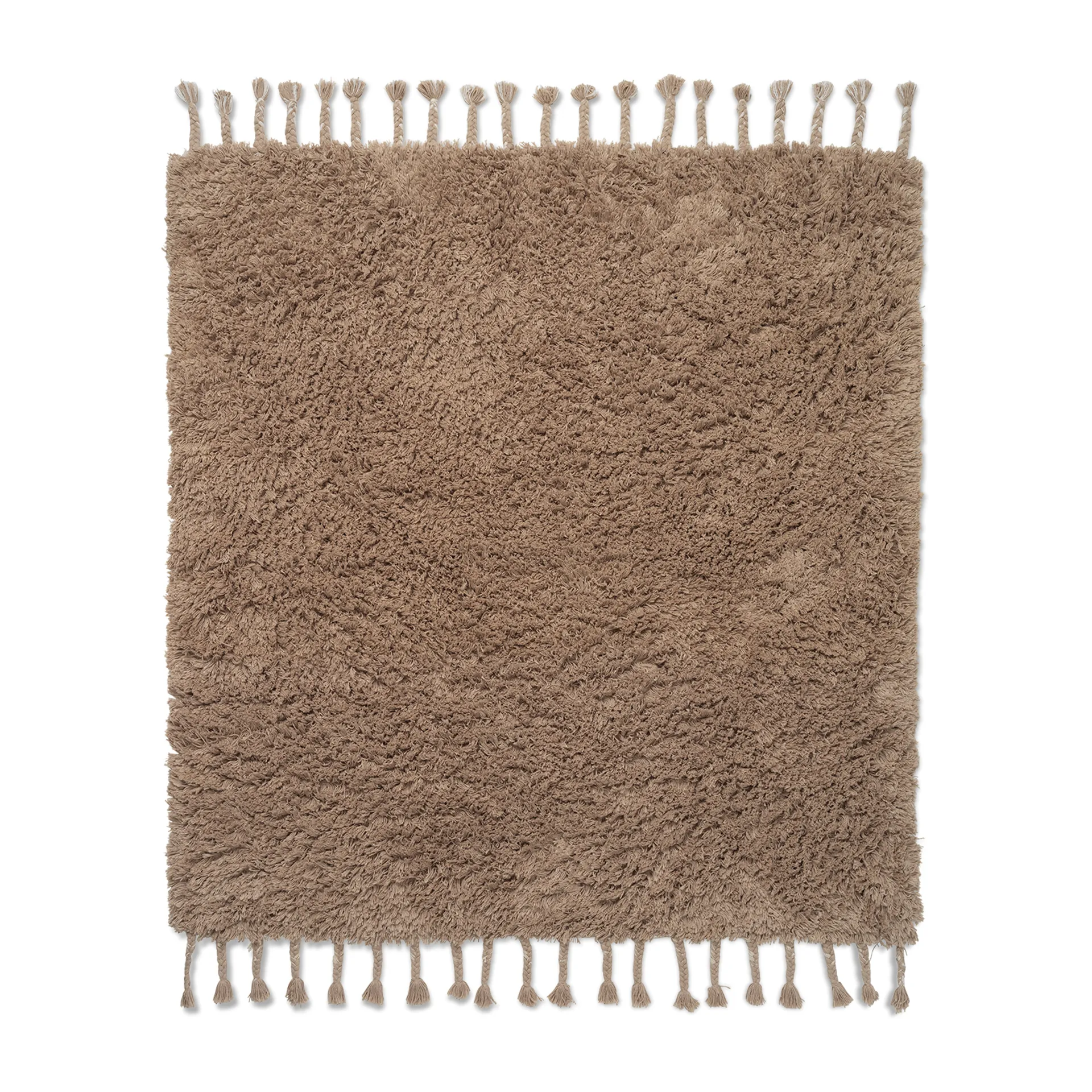Alfombra Amass long pile 140x140 cm, White Pepper Ferm Living