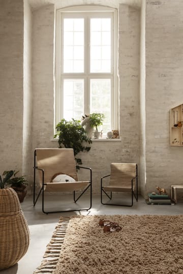 Alfombra Amass long pile 140x140 cm - White Pepper - Ferm Living