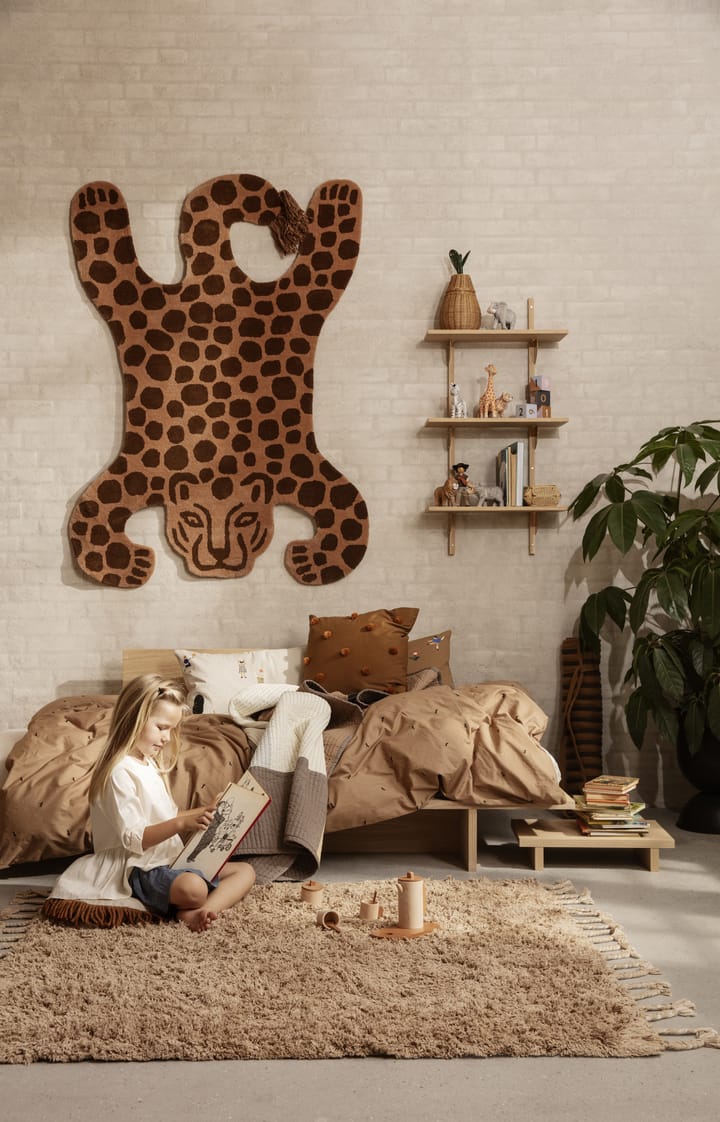 Alfombra Amass long pile 140x140 cm, White Pepper Ferm Living