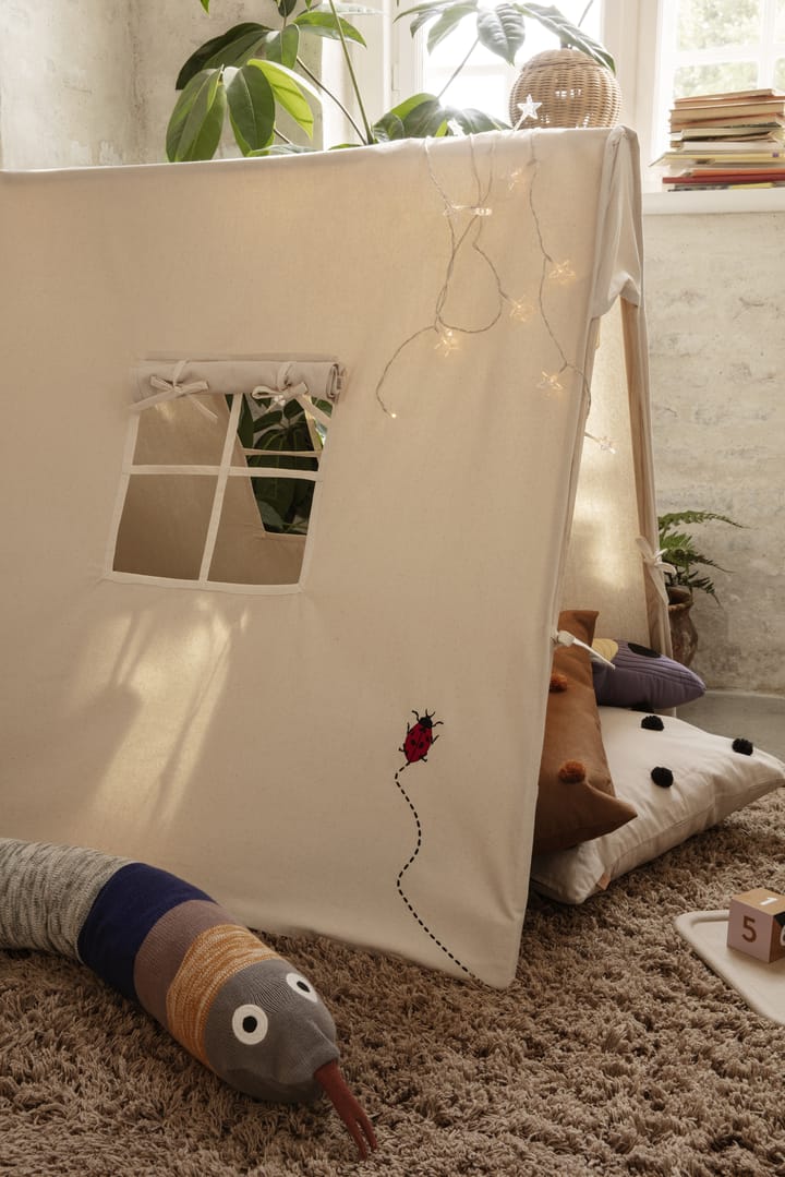 Alfombra Amass long pile 140x140 cm, White Pepper Ferm Living