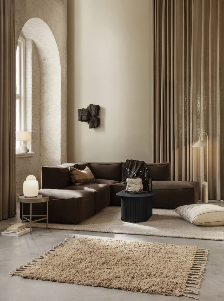 Alfombra Amass long pile 140x140 cm, White Pepper Ferm Living