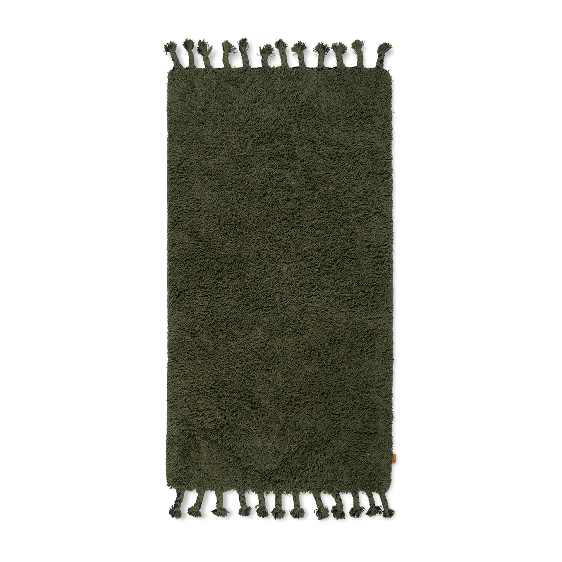 Alfombra Amass long pile 70x140 cm, Olive Ferm Living