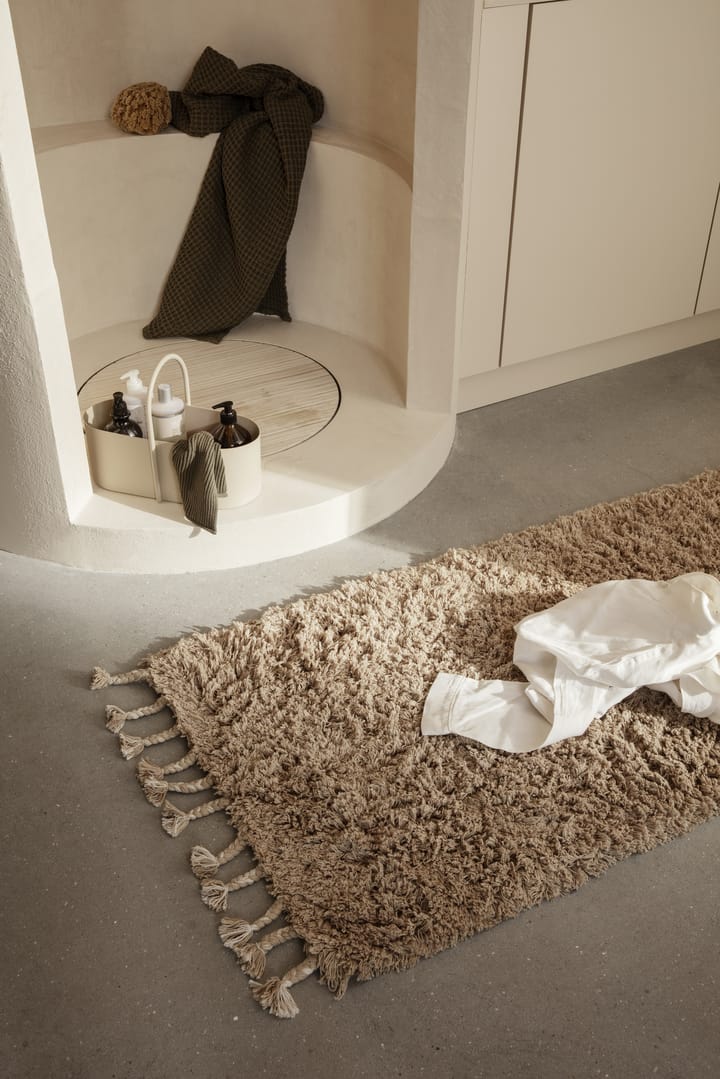 Alfombra Amass long pile 70x140 cm, White Pepper Ferm Living