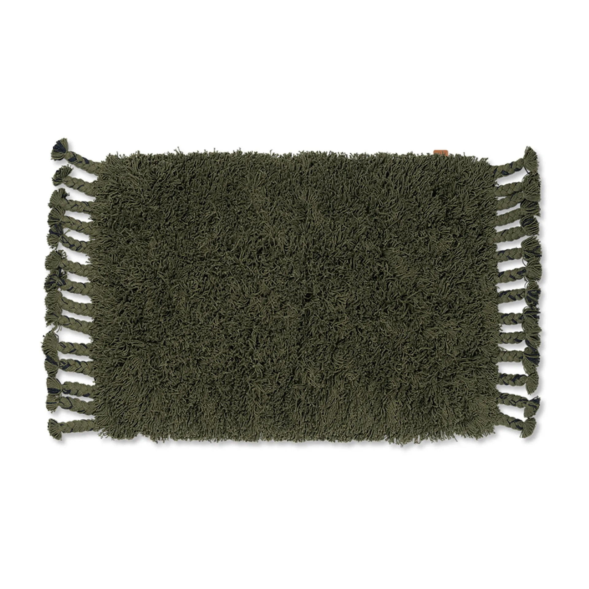 Alfombra Amass long pile 70x50 cm, Olive Ferm Living