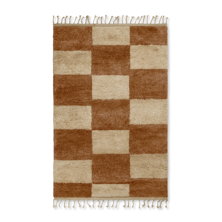 Alfombra anudada a mano Mara 120x180 cm - Dark Brick-off-white - Ferm Living