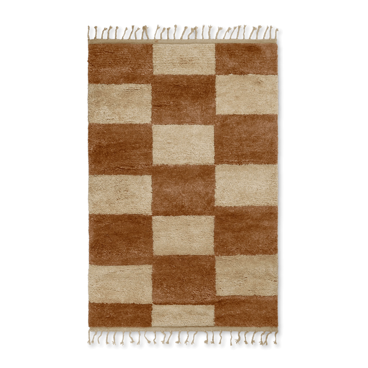 Alfombra anudada a mano Mara 120x180 cm - Dark Brick-off-white - Ferm LIVING