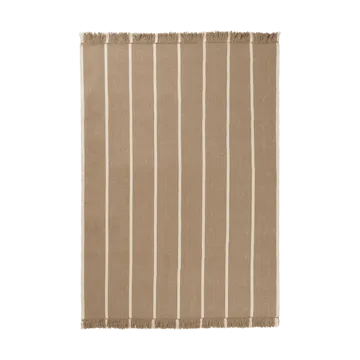 Alfombra Calm kelim - Dark Sand, Off-white, 140x200 cm - Ferm Living