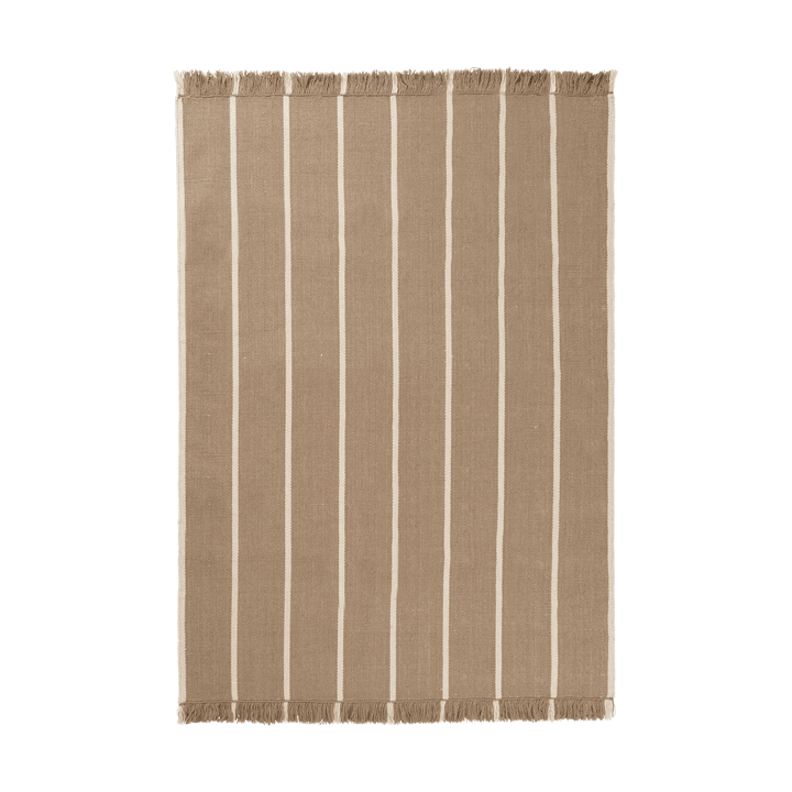 Alfombra Calm kelim - Dark Sand, Off-white, 140x200 cm - Ferm LIVING