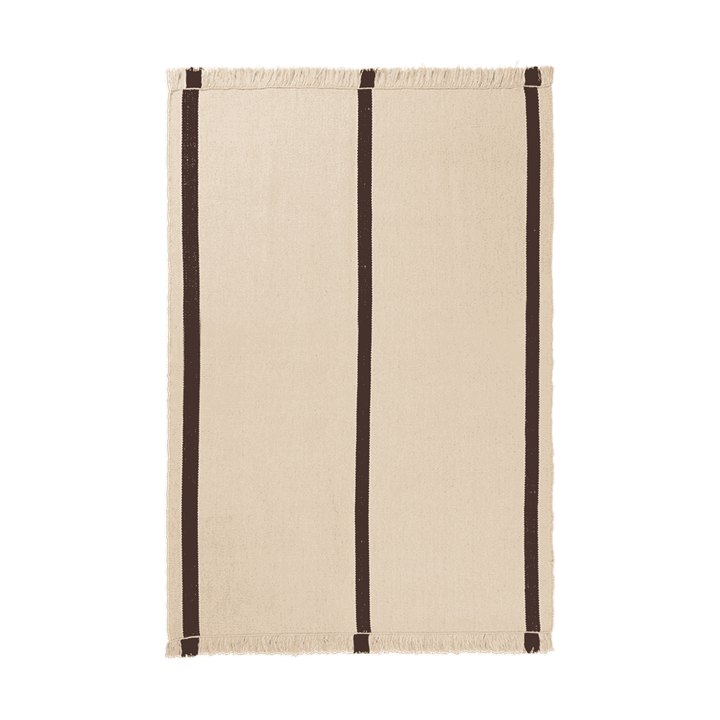 Alfombra Calm kelim - Off-white, Coffee, 140x200 cm - Ferm Living