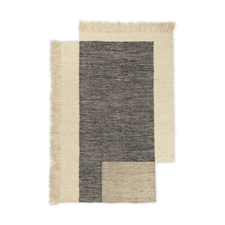 Alfombra de lana Counter - Carbón-Blanco roto, 140x200 cm - Ferm Living