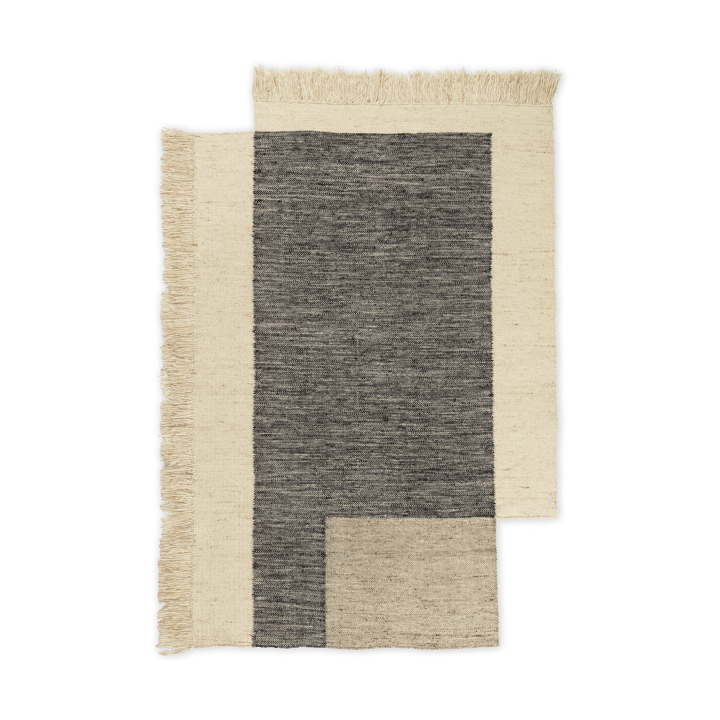 Alfombra de lana Counter - Carbón-Blanco roto, 140x200 cm - Ferm LIVING