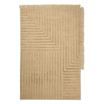 Alfombra de lana Crease 140x200 cm - Light Sand - Ferm Living