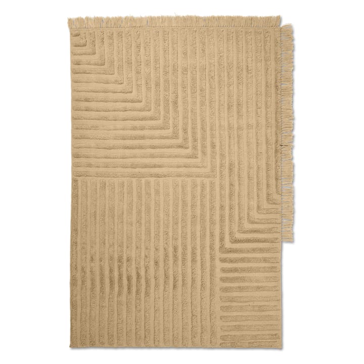 Alfombra de lana Crease 140x200 cm - Light Sand - ferm LIVING