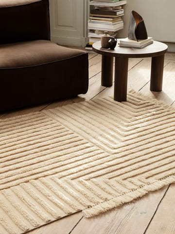 Alfombra de lana Crease 140x200 cm - Light Sand - Ferm Living