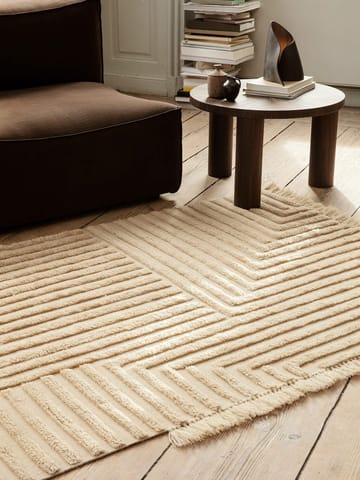 Alfombra de lana Crease 140x200 cm - Light Sand - ferm LIVING