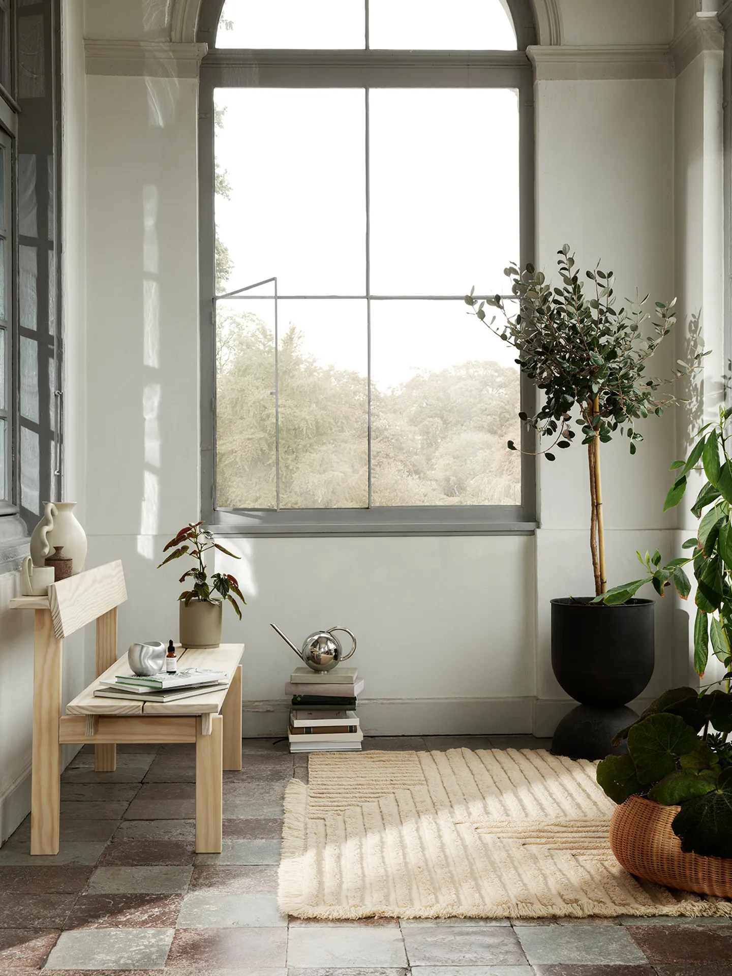 Alfombra de lana Crease 160x250 cm, Light Sand Ferm Living