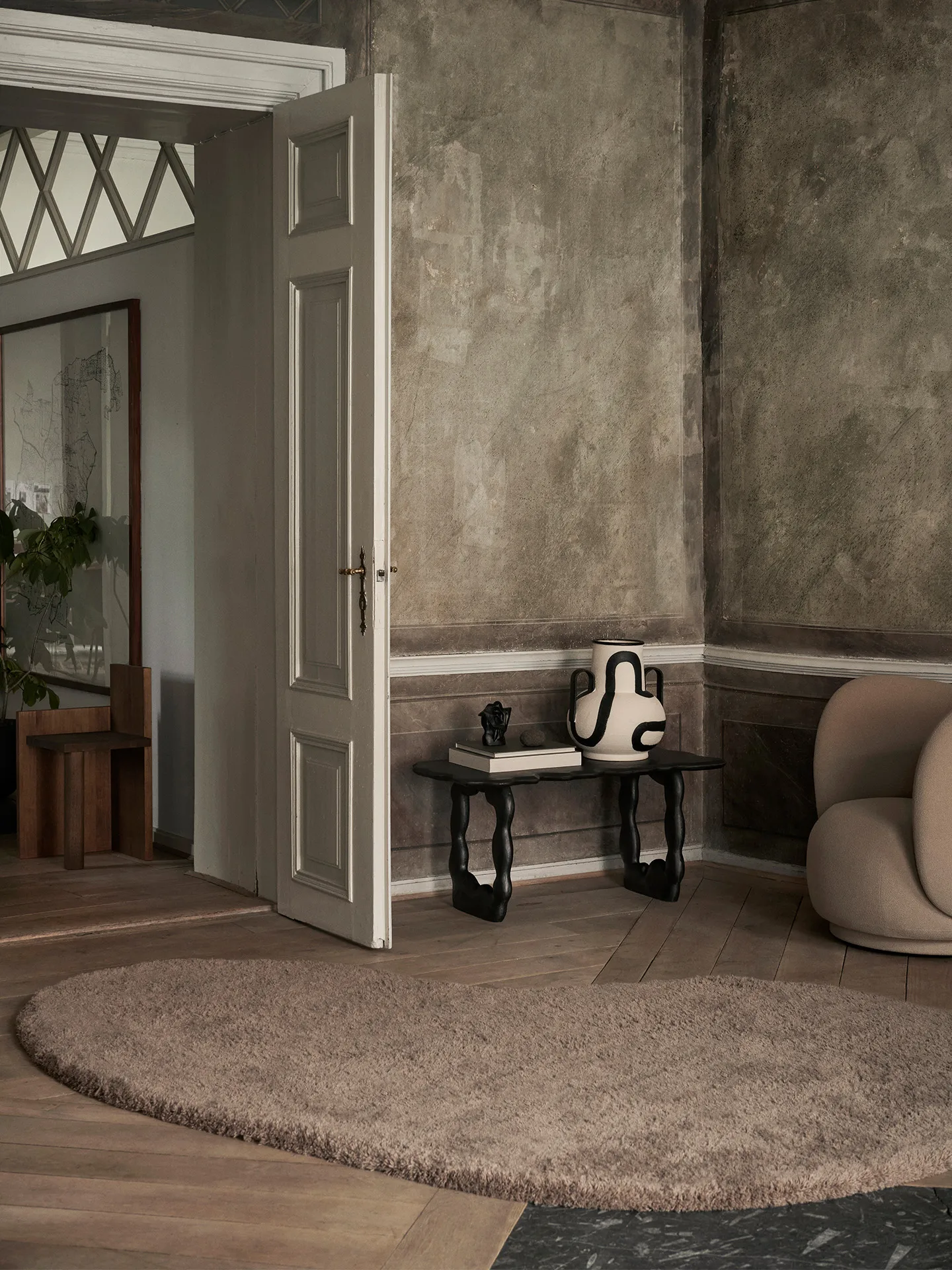 Alfombra de lana Forma 175x250 cm, Marrón ceniza Ferm Living