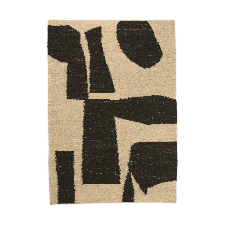 Alfombra de lana Piece - Blanco roto-café, 140x200 cm - Ferm Living