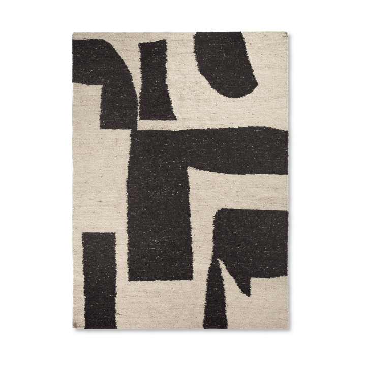 Alfombra de lana Piece - Blanco roto-Café, 200x300 cm - Ferm Living