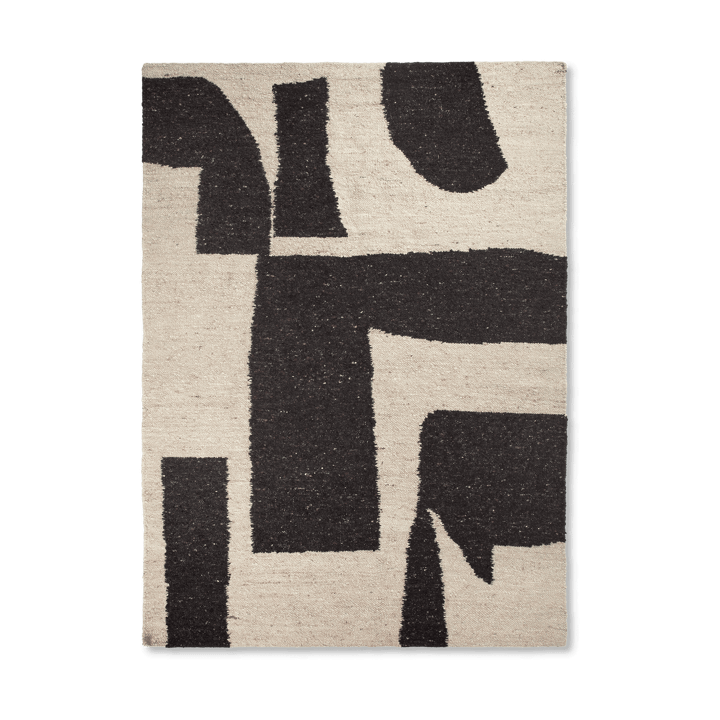 Alfombra de lana Piece - Blanco roto-Café, 200x300 cm - Ferm LIVING