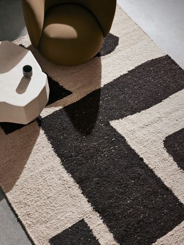 Alfombra de lana Piece - Blanco roto-Café, 200x300 cm - Ferm Living